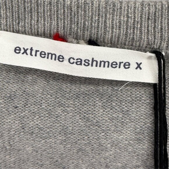 Extreme Cashmere Scoop Neck Sweater in heather grey Size: L - Picture 6 of 9